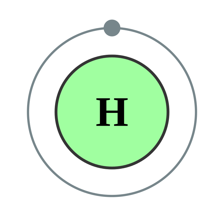 Planetary model of the hydrogen atom.